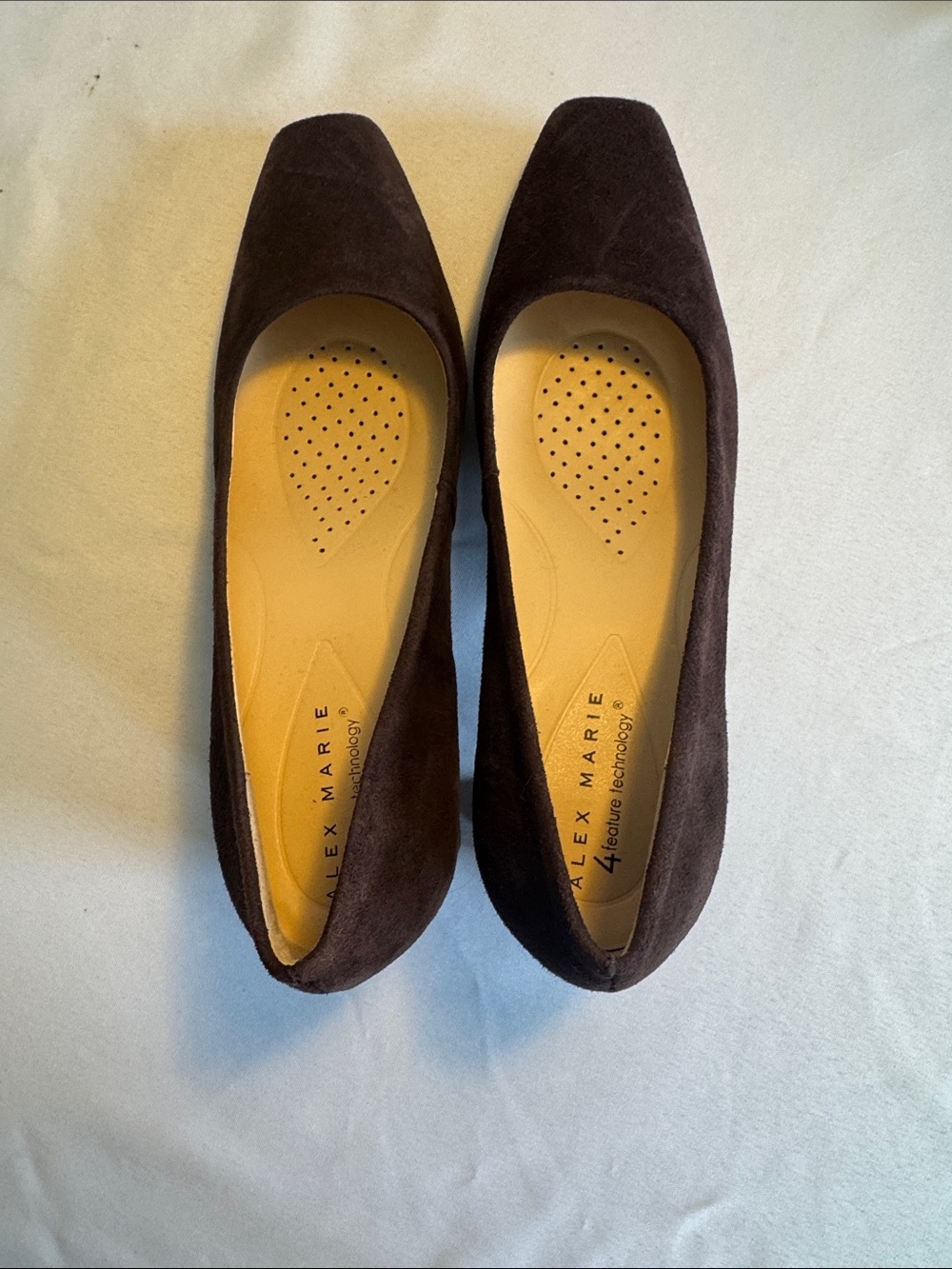 Alex Marie Daphne Brown Suede Block Heel Pumps - Size 8M (Worn Once!)